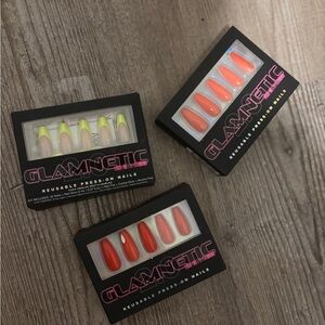 Glamnetic nail sets . 3 complete sets.